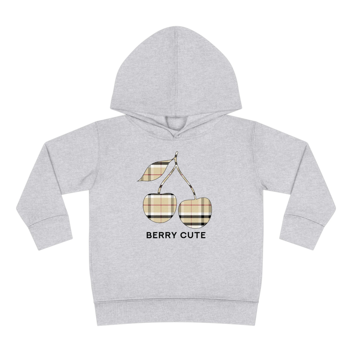 Trendy Plaid Cherry - Berry Cute - Toddler Pullover Fleece Hoodie