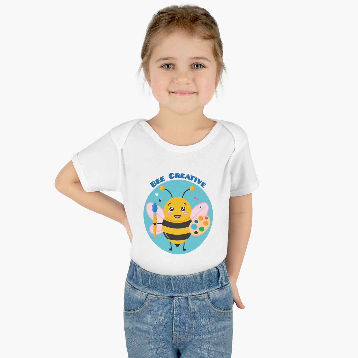 Bee Creative Girl Artist - Infant Baby Rib Bodysuit