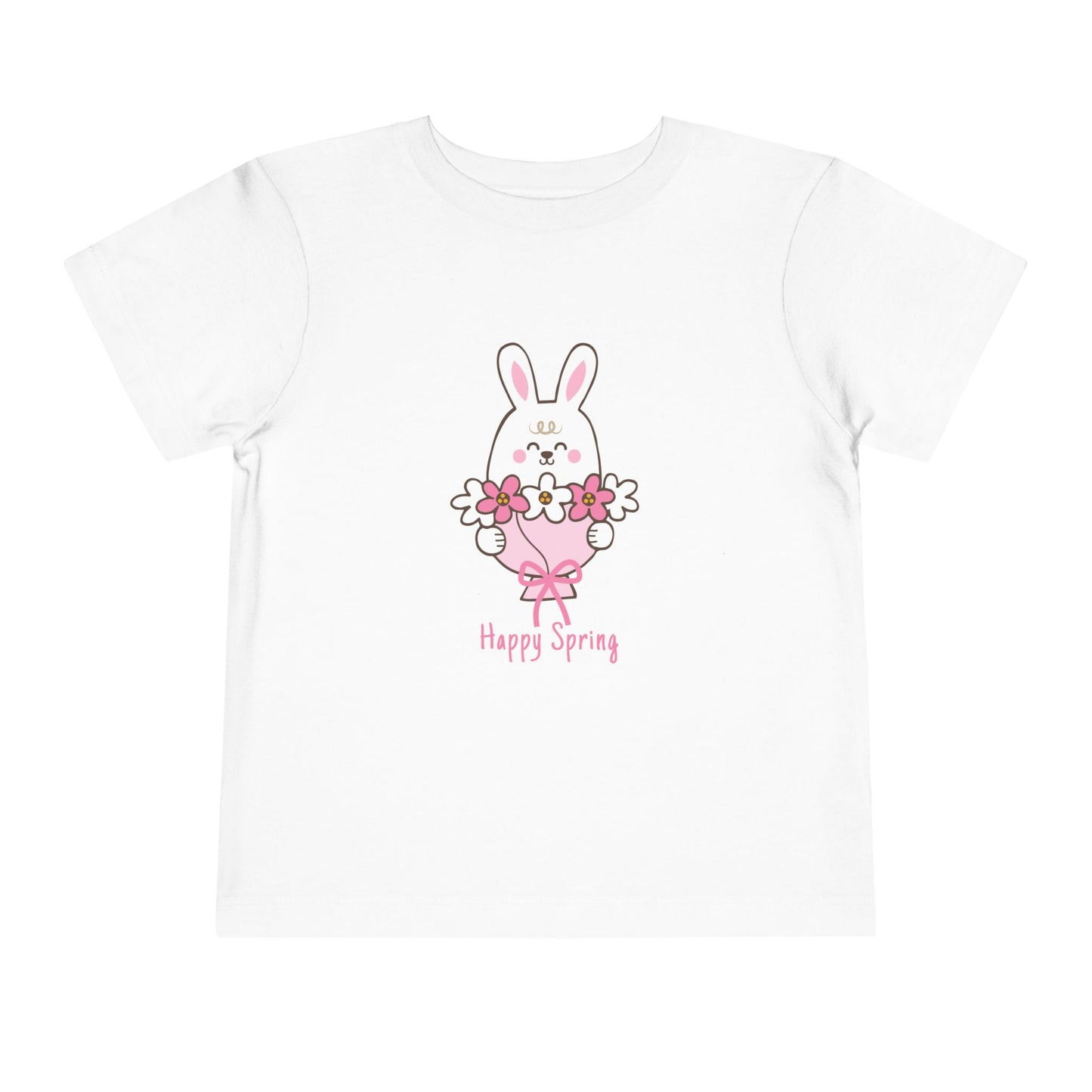 Happy Spring Bunny Toddler Short Sleeve Tee