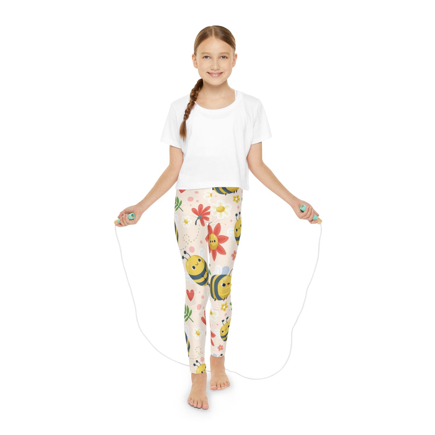 Cute Flower Bee - Toddler Full-Length Leggings