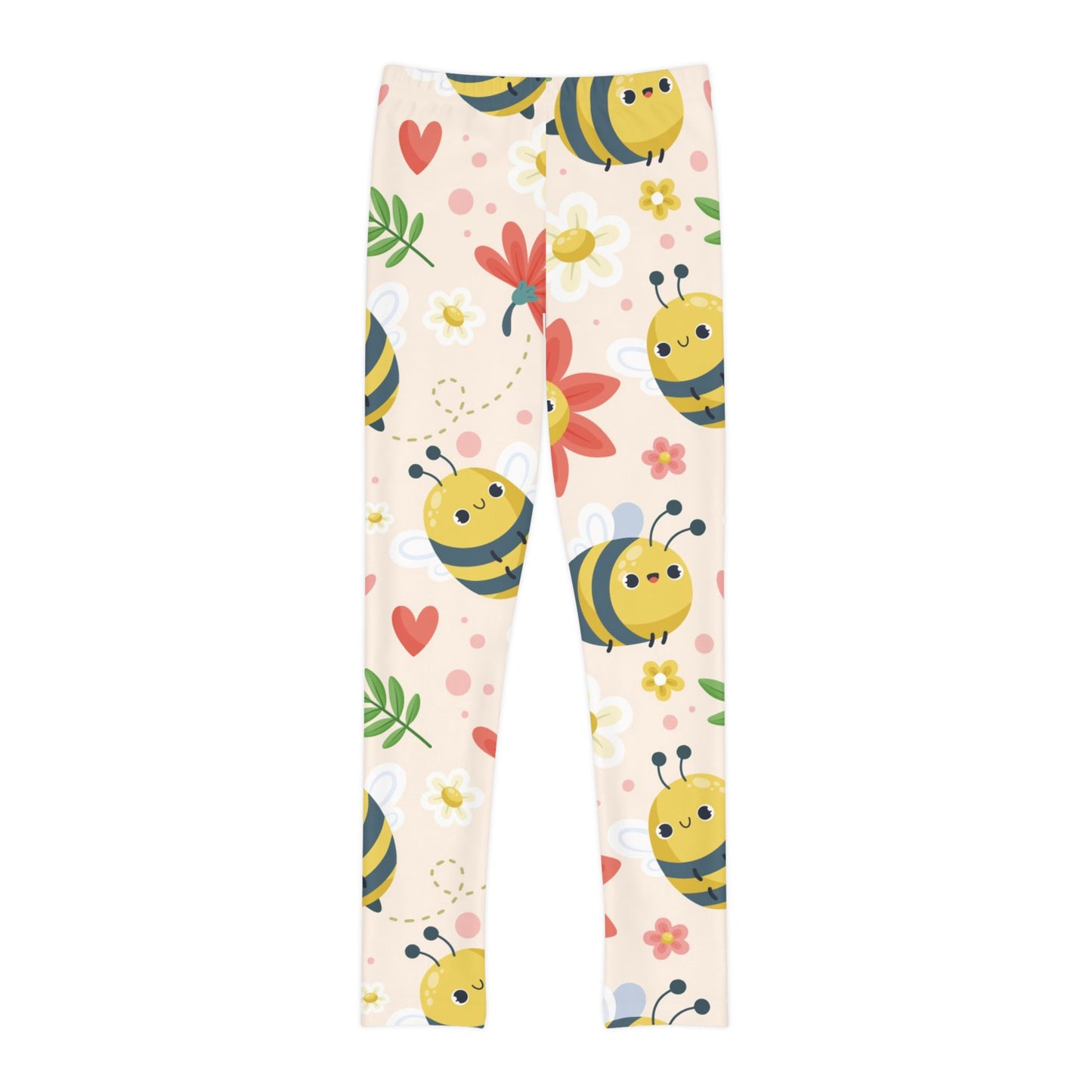 Cute Flower Bee - Toddler Full-Length Leggings