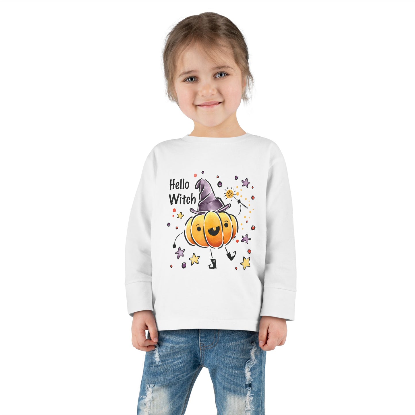 Hello Witch - Toddler Long Sleeve Tee