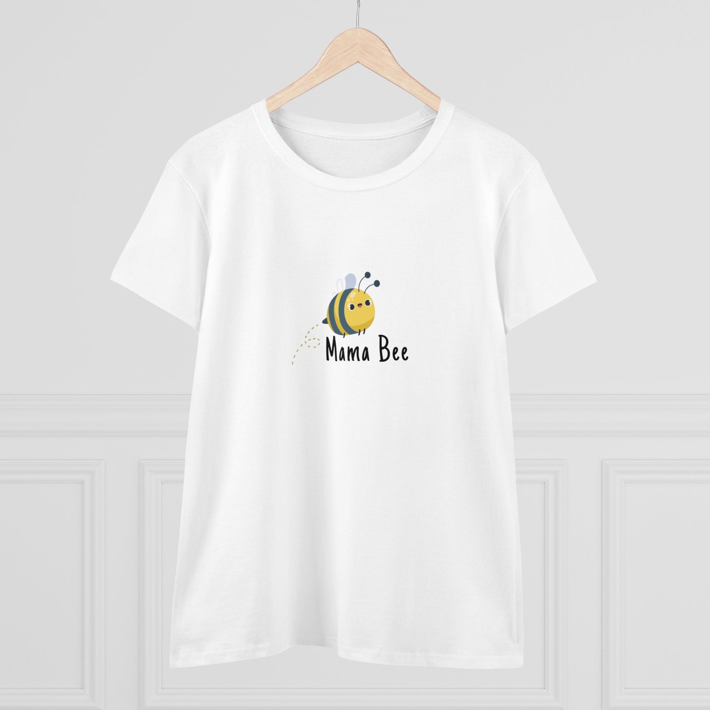 Mommy And Me - Little Bee -Infant Baby Bodysuit And Mama Bee - Women's Cotton Tee