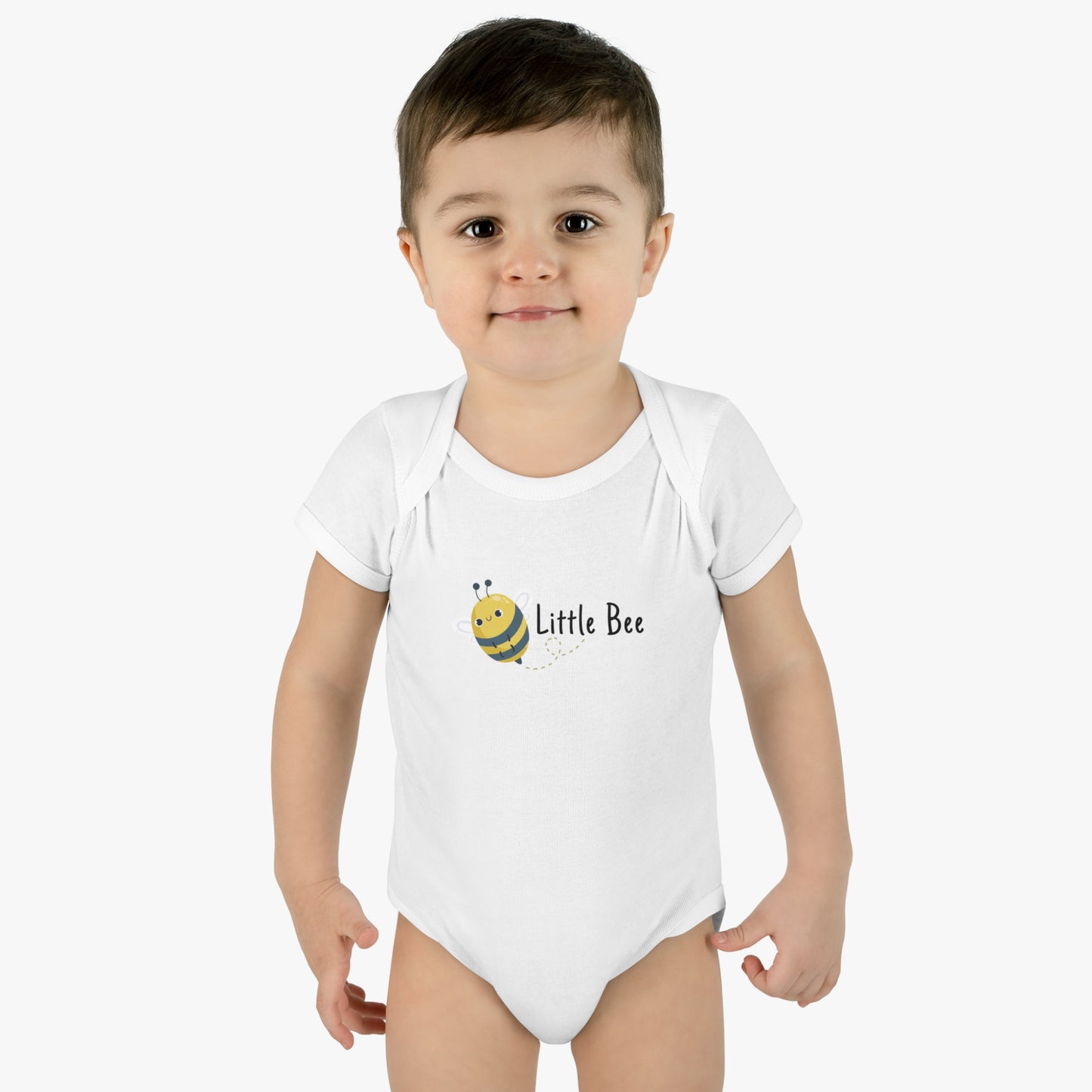 Mommy And Me - Little Bee -Infant Baby Bodysuit And Mama Bee - Women's Cotton Tee