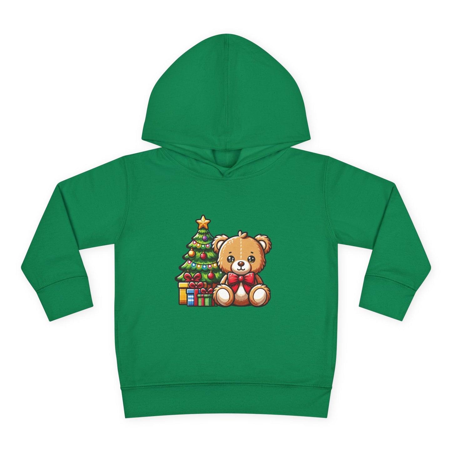 Holidays Teddy Bear - Toddler Pullover Fleece Hoodie