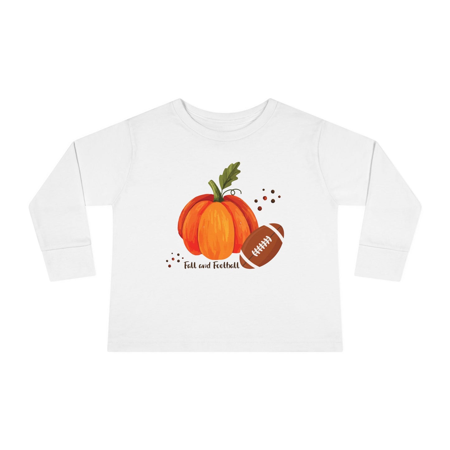 Fall And Football - Toddler Long Sleeve Tee