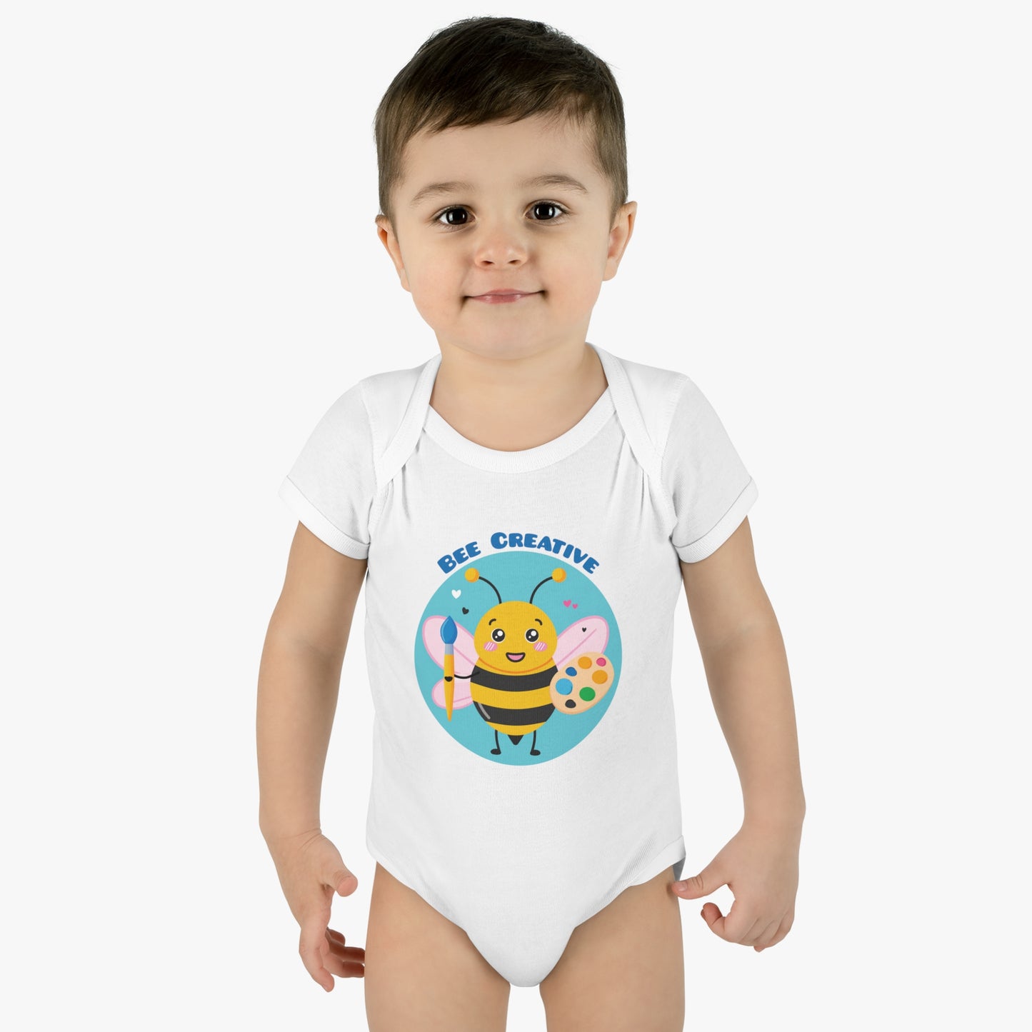 Bee Creative Girl Artist - Infant Baby Rib Bodysuit