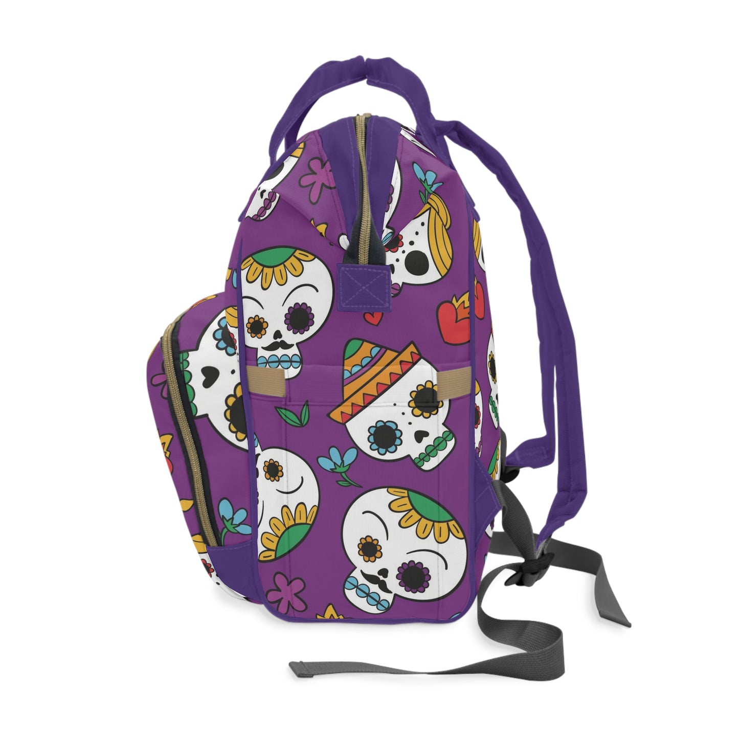 Dia De Los Muertos - Skull Candy - Multifunctional Diaper Backpack