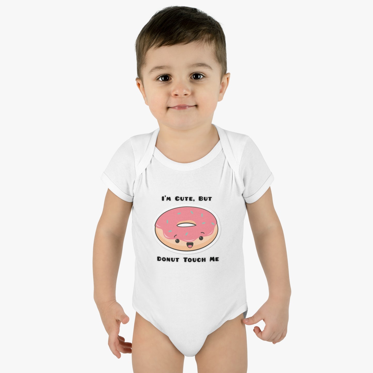 I'm Cute But Donut Touch Me - Infant Baby Rib Bodysuit