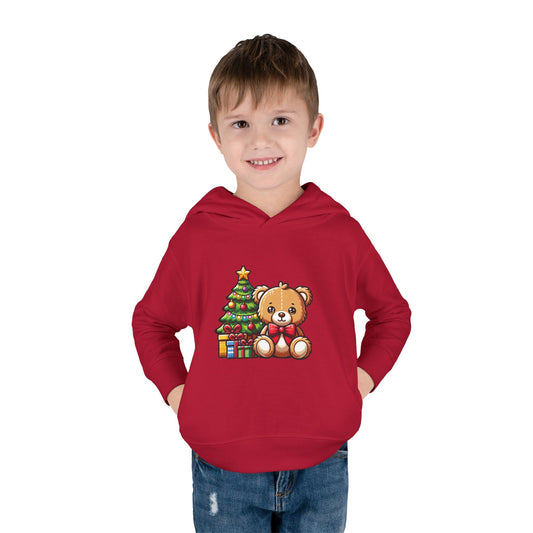 Holidays Teddy Bear - Toddler Pullover Fleece Hoodie