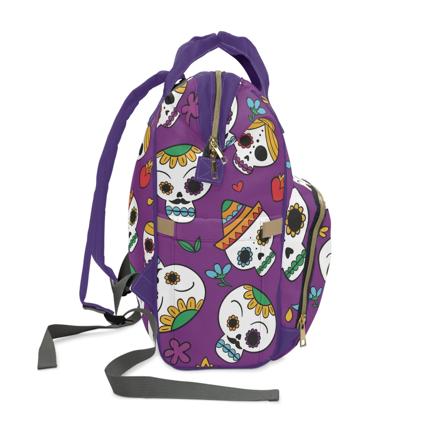 Dia De Los Muertos - Skull Candy - Multifunctional Diaper Backpack