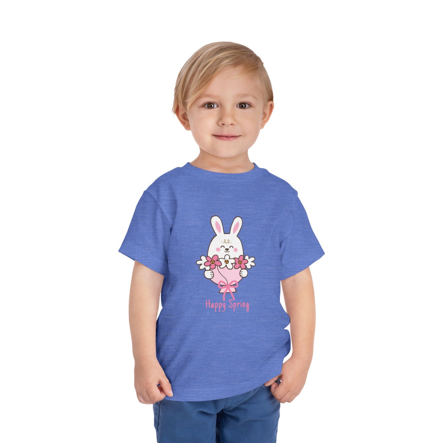 Happy Spring Bunny Toddler Short Sleeve Tee
