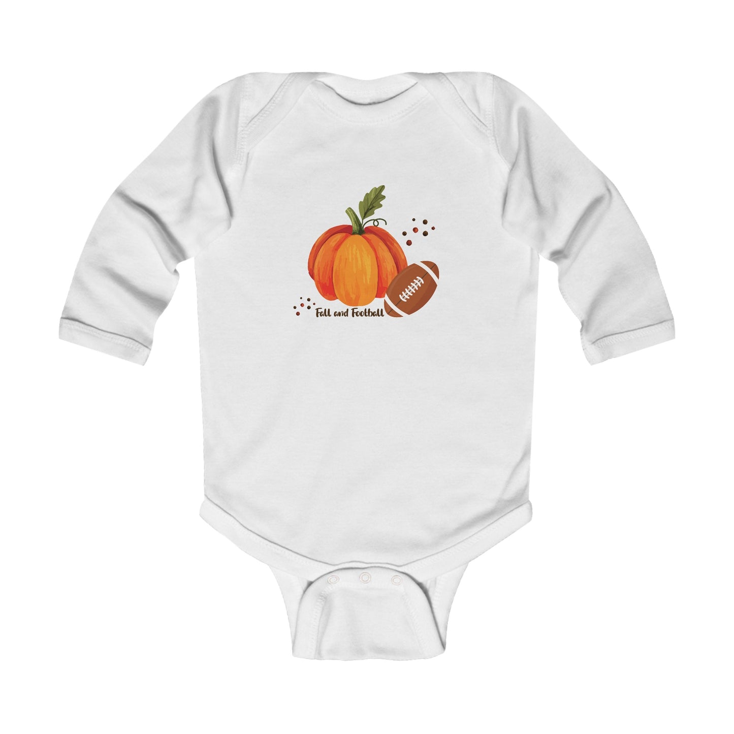 Fall And Football - Infant Long Sleeve Bodysuit