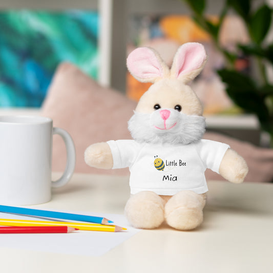 Personalized Stuffed Animal with Custom Name Tee - Adorable Gift for Kids