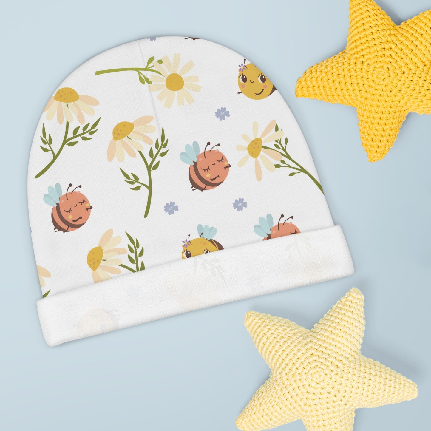 Happy Flowers Bee- Baby Beanie