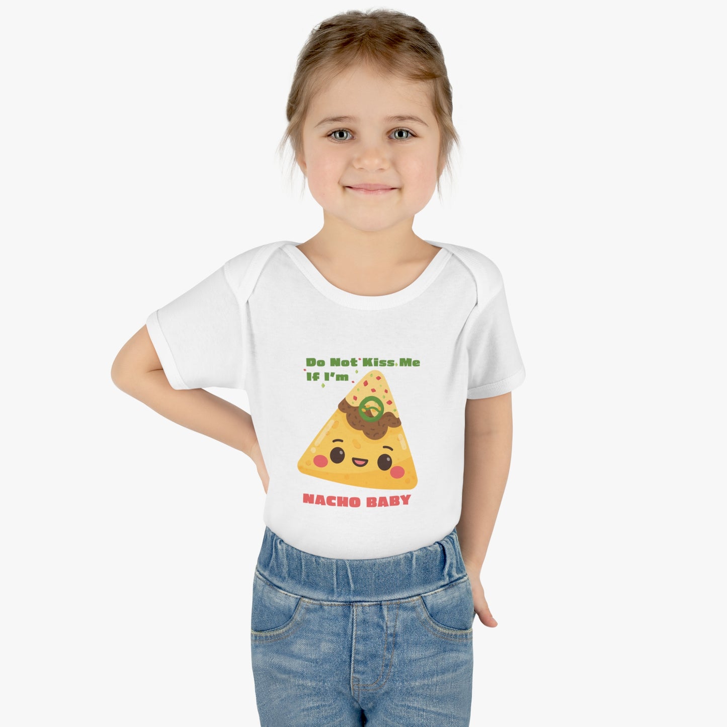 Do Not Kiss Me If I'm Nacho Baby - Infant Baby Rib Bodysuit