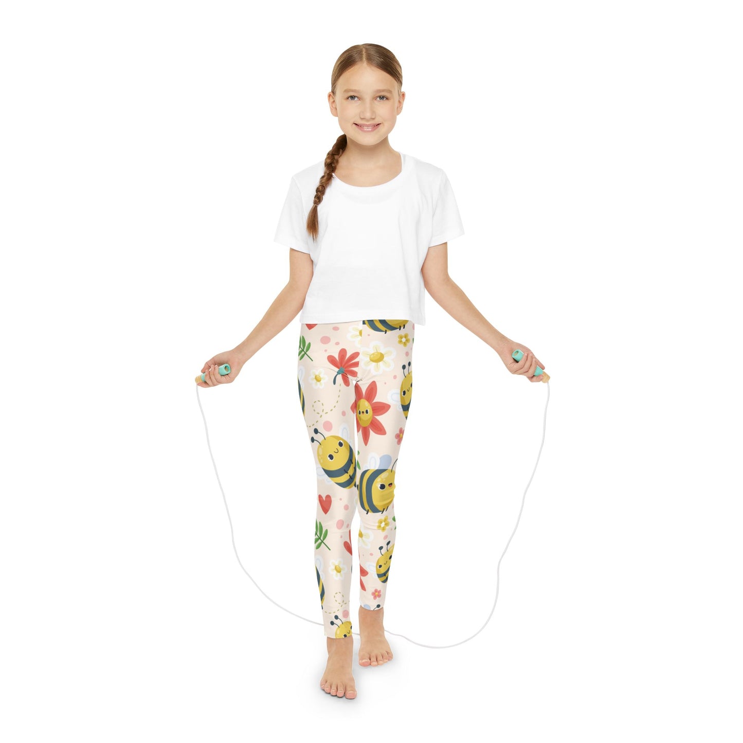 Cute Flower Bee  - Toddler Full-Length Leggings