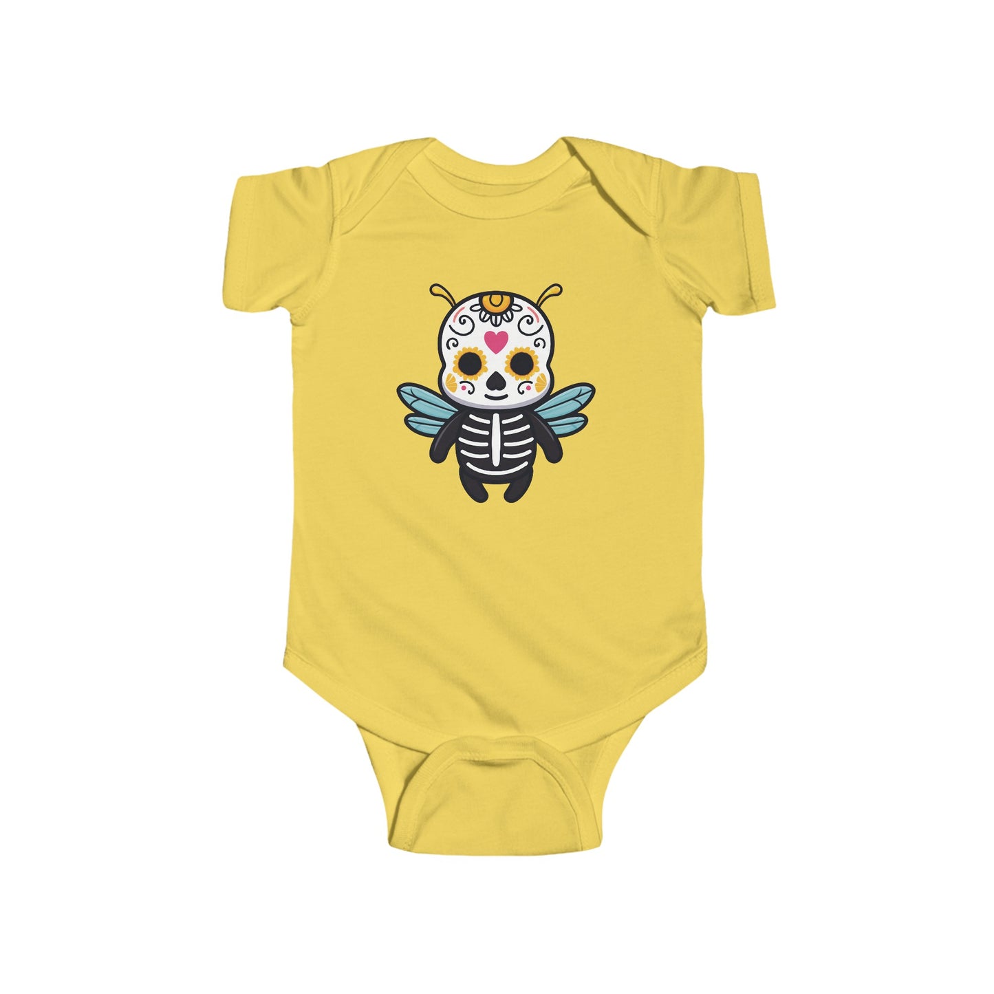 Dia De Los Muertos Cute Skeleton Bee Infant Fine Jersey Bodysuit