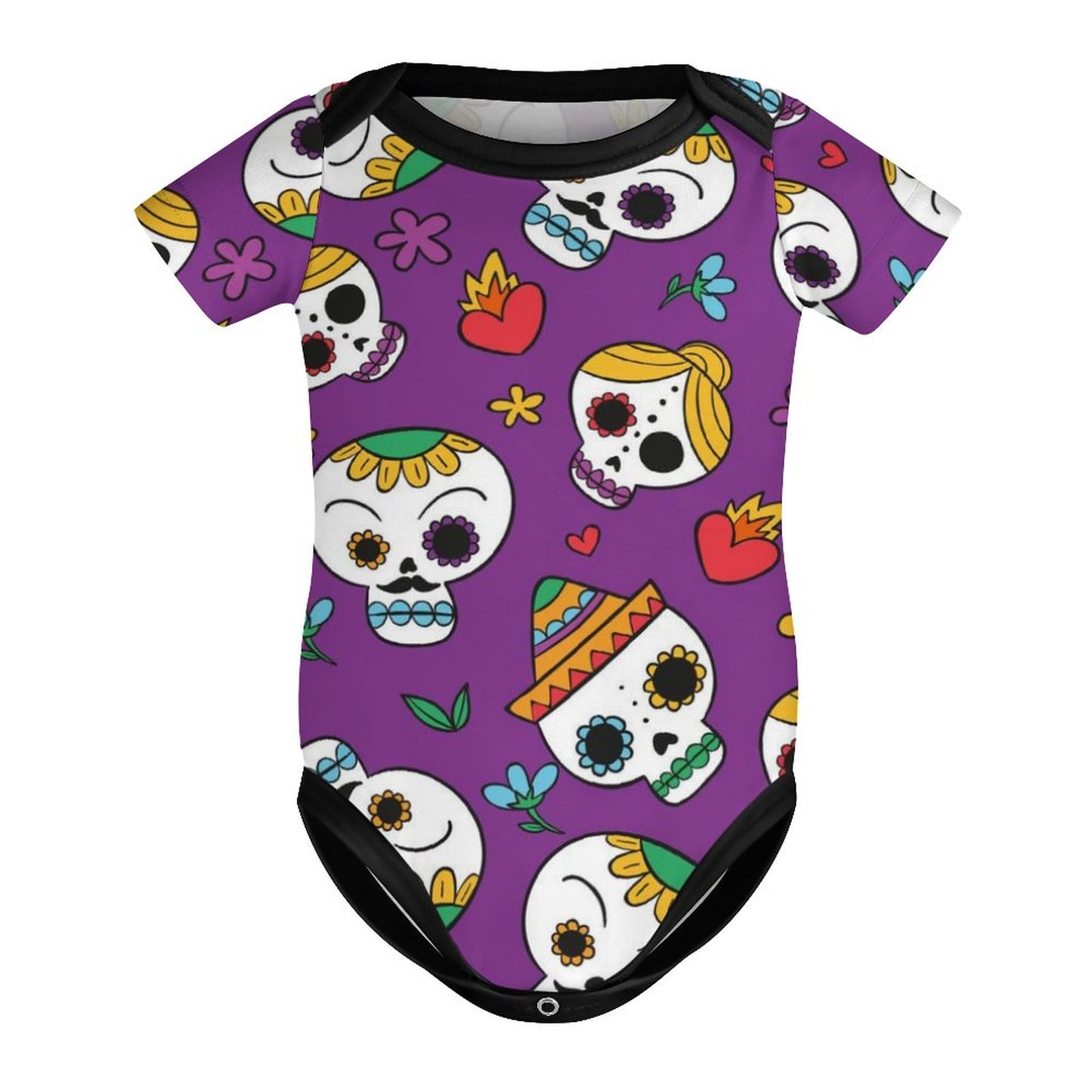 Dia De Los Muertos - Short Sleeve Baby Romper