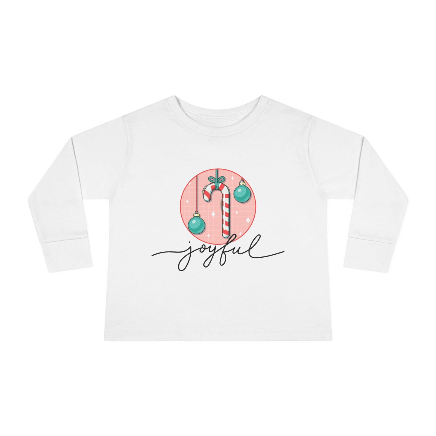 Joyful Candy Cane Ornament -Toddler Long Sleeve Tee