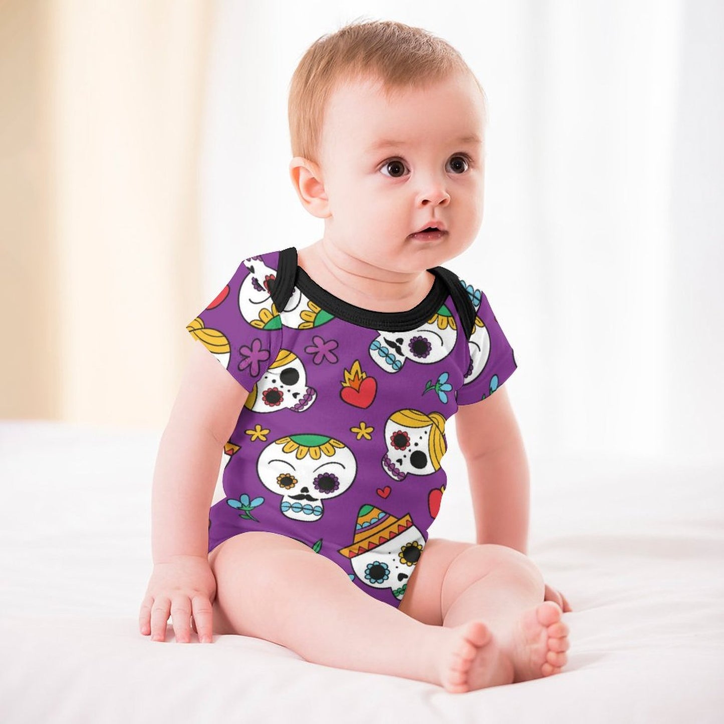 Dia De Los Muertos - Short Sleeve Baby Romper