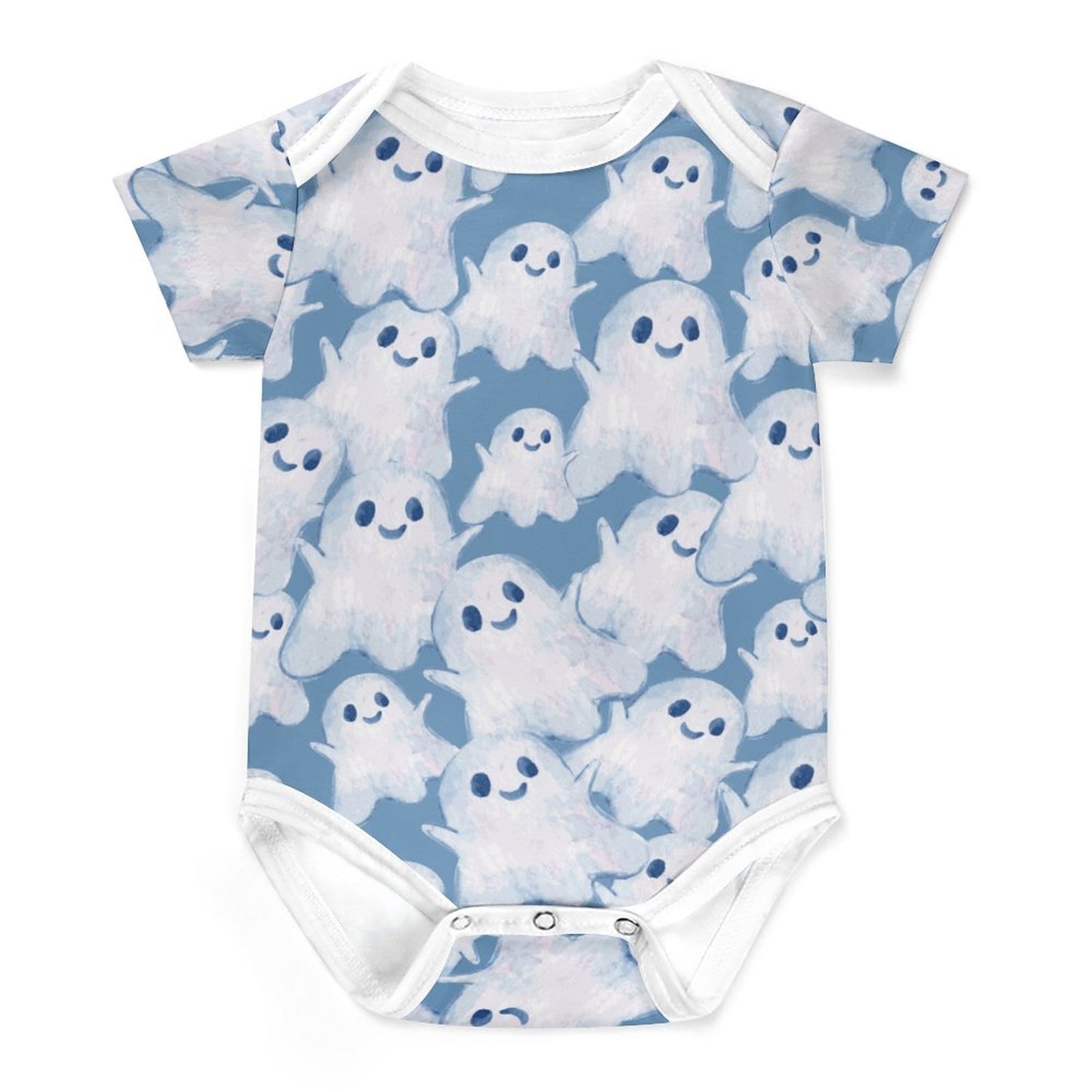 Little Ghost -  Short Sleeve Baby Romper