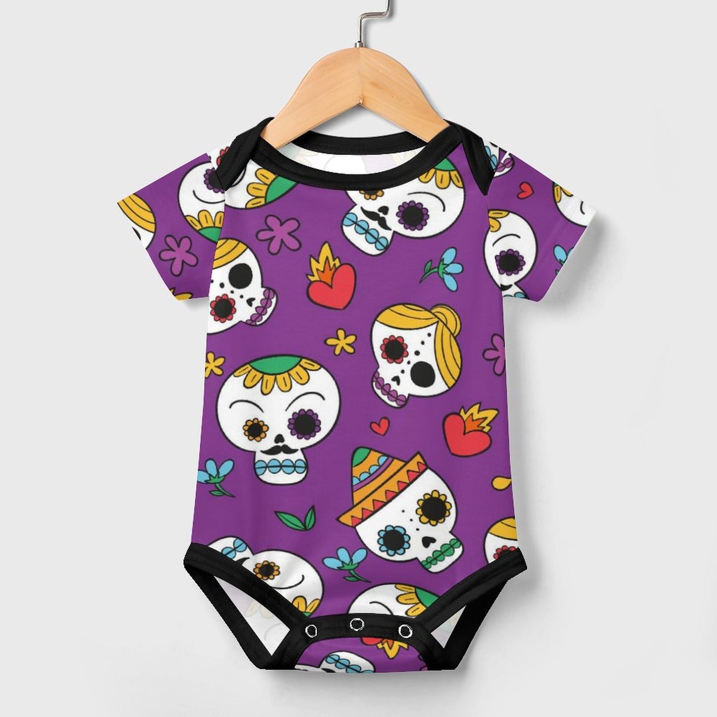 Dia De Los Muertos - Short Sleeve Baby Romper