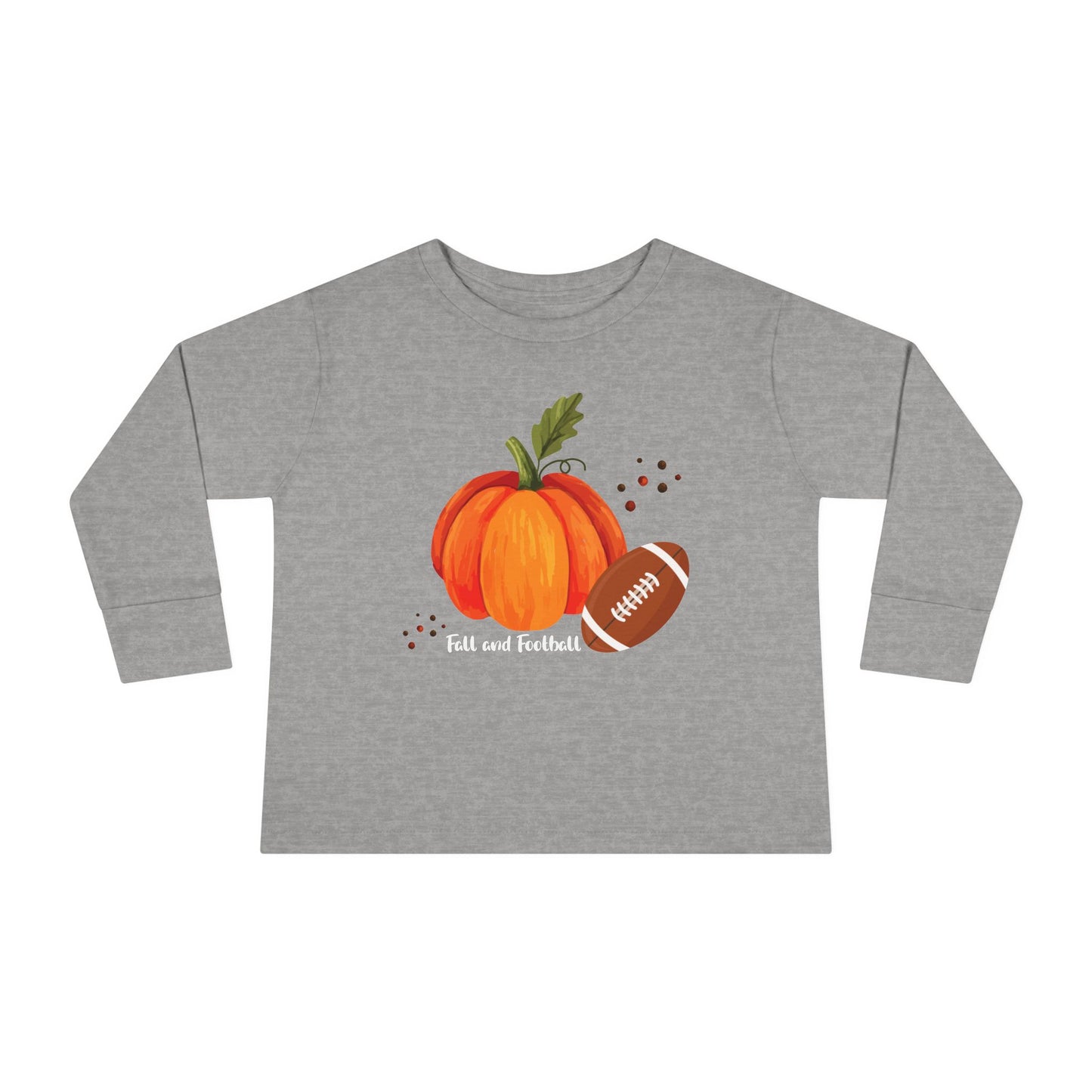 Fall And Football - Toddler Long Sleeve Tee