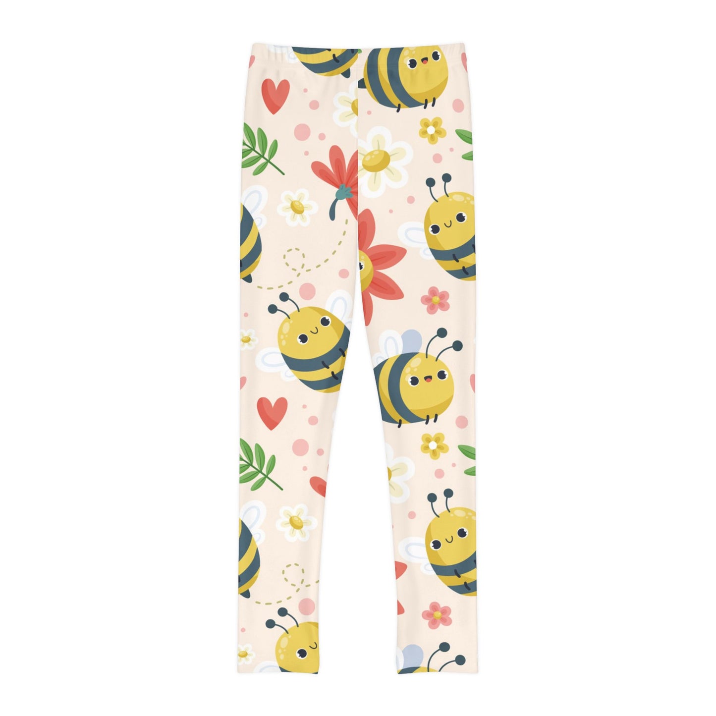 Cute Flower Bee  - Toddler Full-Length Leggings