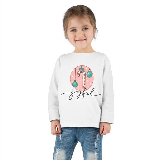 Joyful Candy Cane Ornament -Toddler Long Sleeve Tee