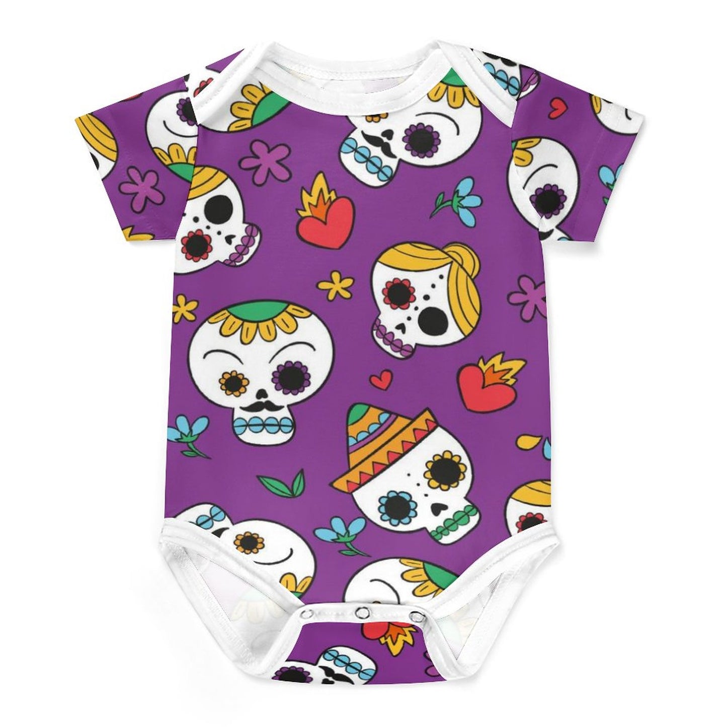 Dia De Los Muertos - Short Sleeve Baby Romper