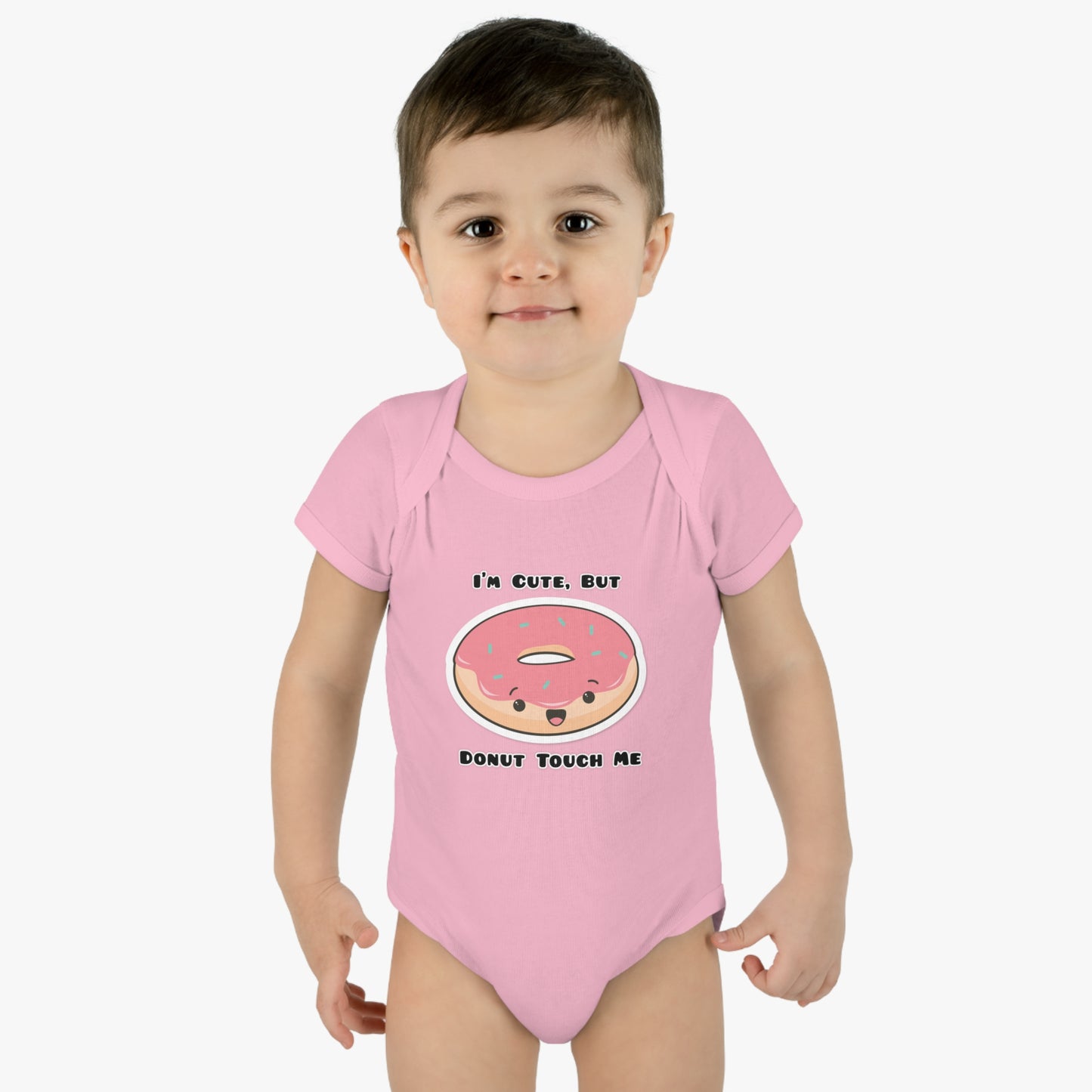 I'm Cute But Donut Touch Me - Infant Baby Rib Bodysuit