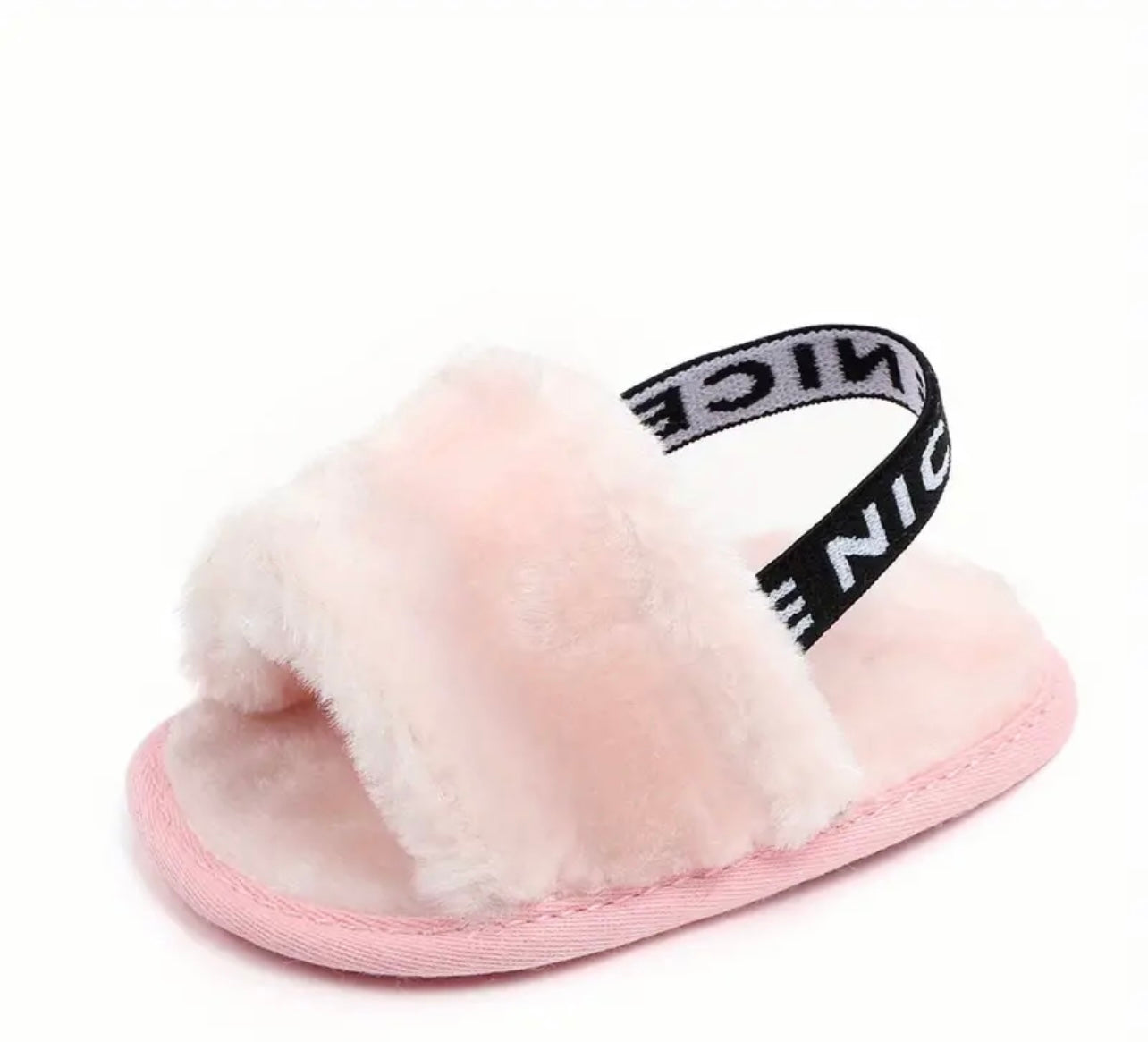 Adorable Furry Soft Slip-on Sandals For Baby Girls - Non-Slip First Walker Shoes For Newborn Infants!