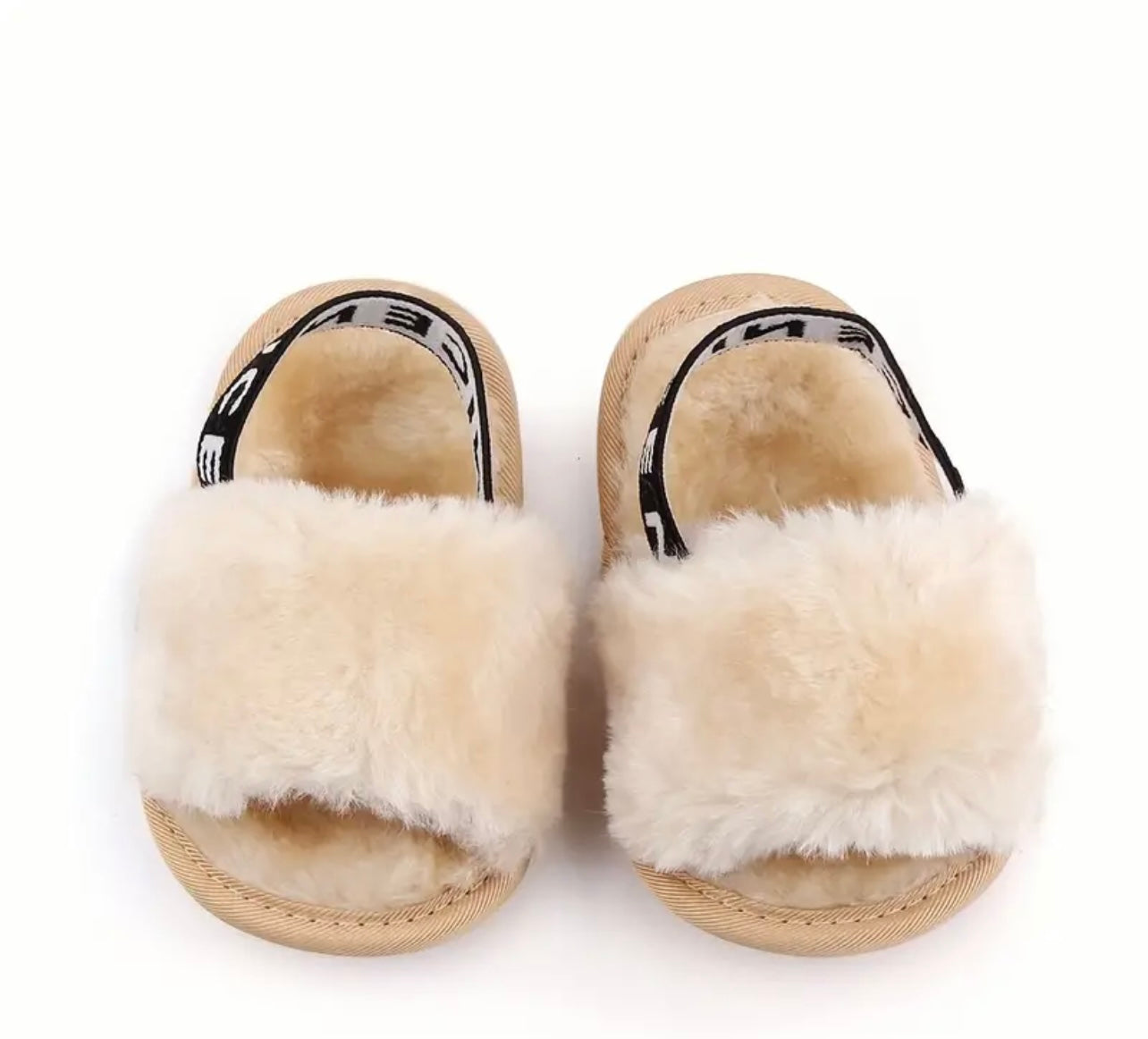 Adorable Furry Soft Slip-on Sandals For Baby Girls - Non-Slip First Walker Shoes For Newborn Infants!