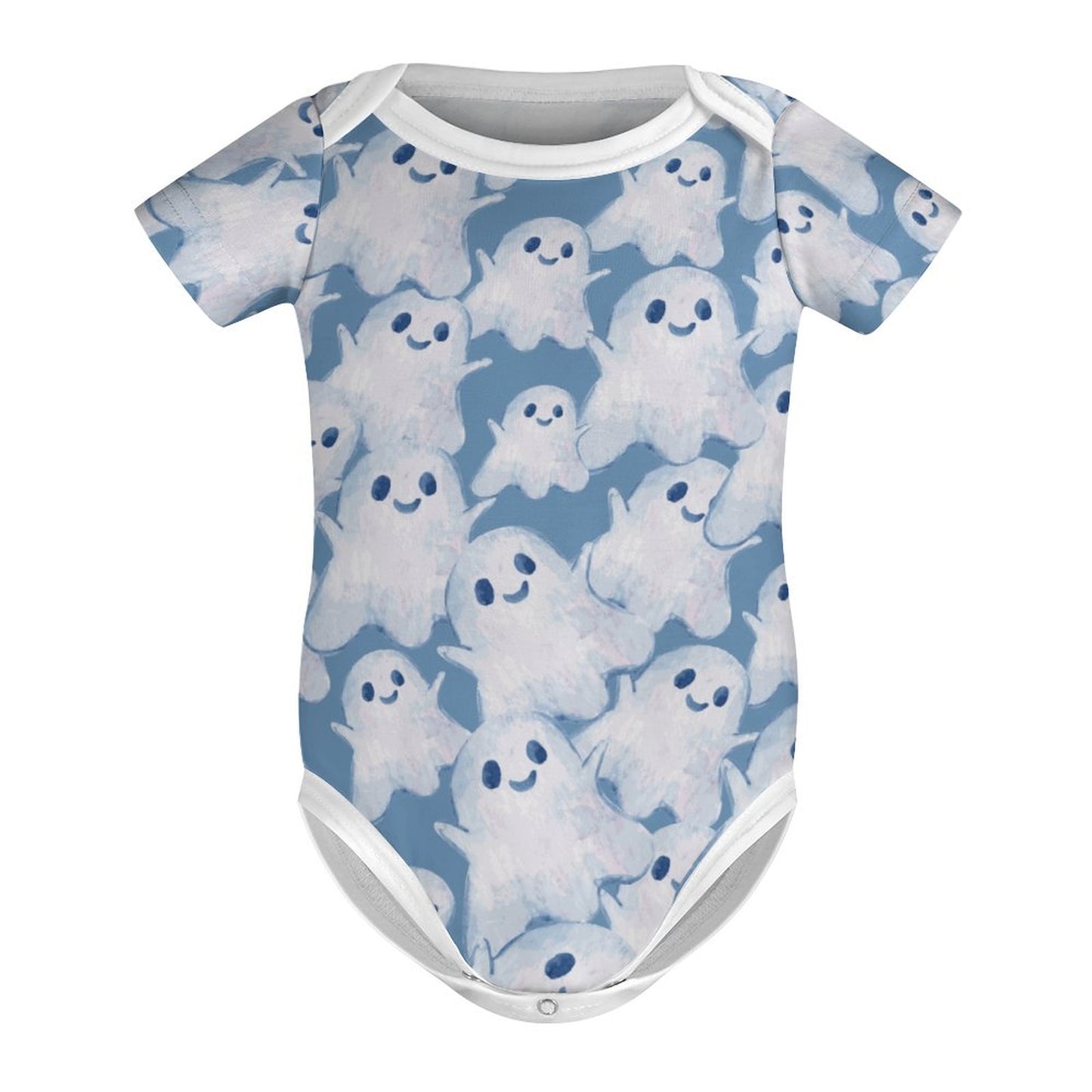 Little Ghost -  Short Sleeve Baby Romper