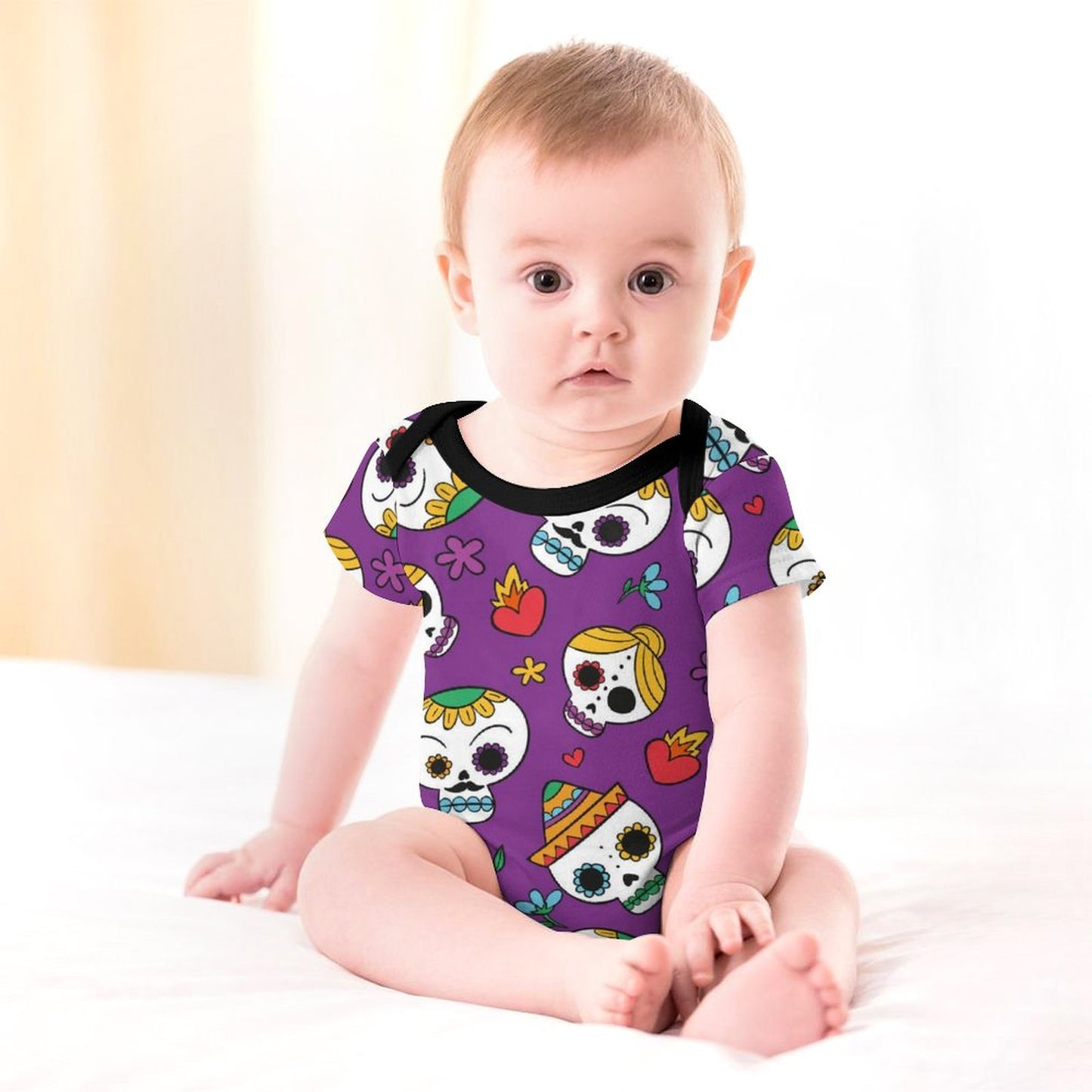 Dia De Los Muertos - Short Sleeve Baby Romper